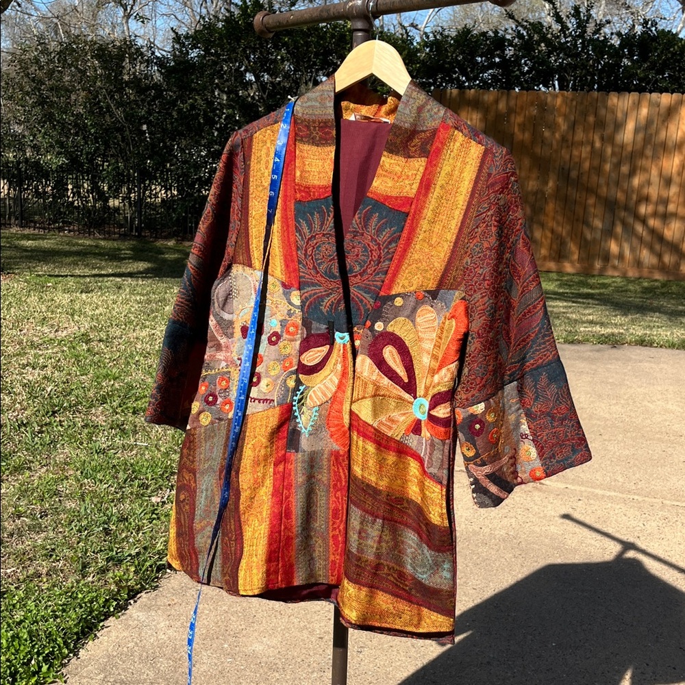 Soft Surroundings Multicolor Patchwork Blazer - image 2